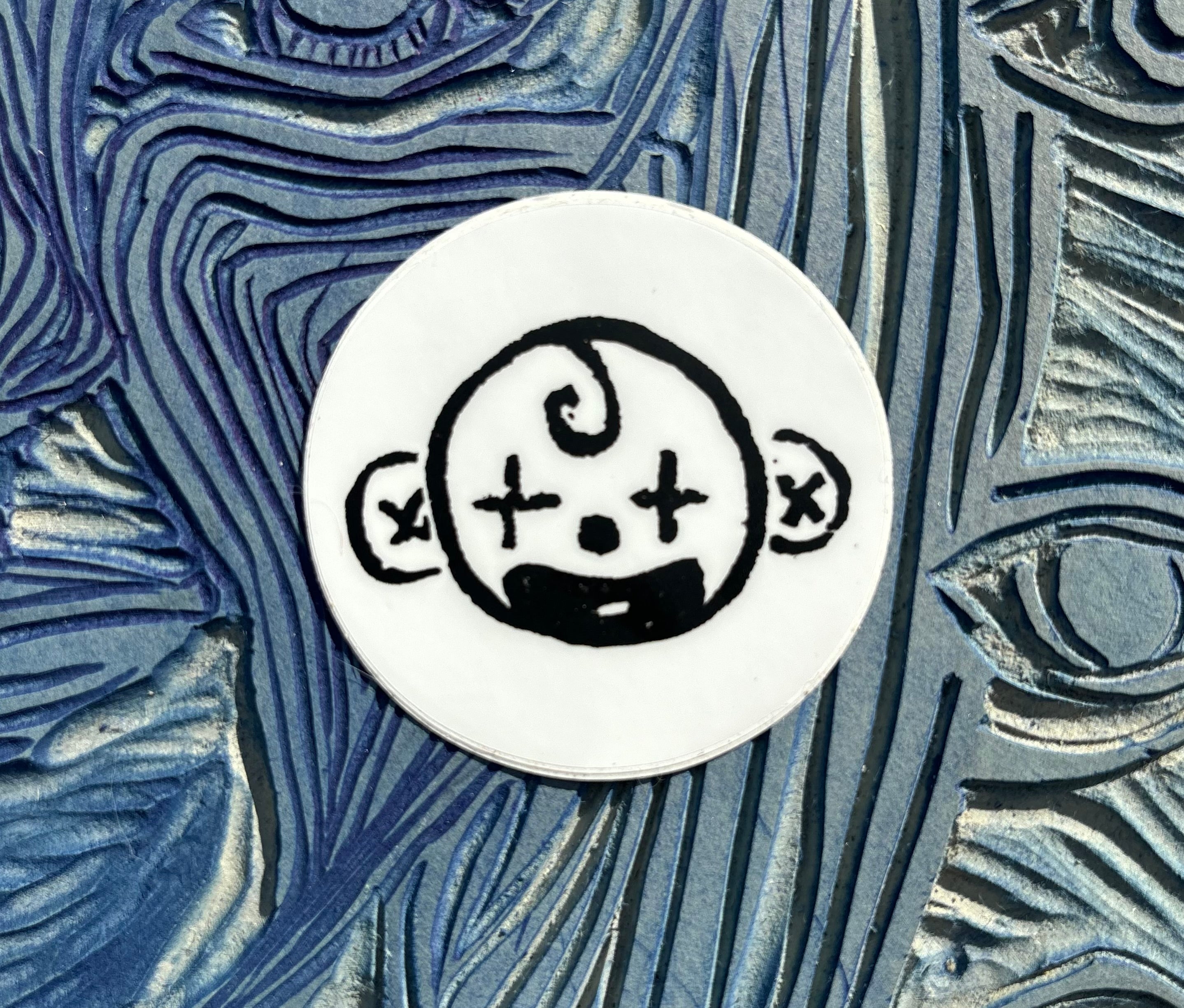 Clown circle sticker
