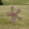 ceramic flower wall hanger