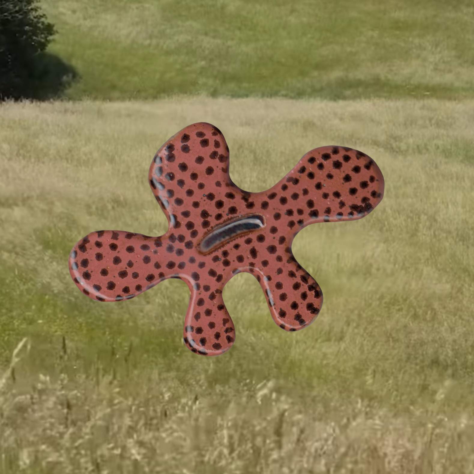 ceramic flower wall hanger